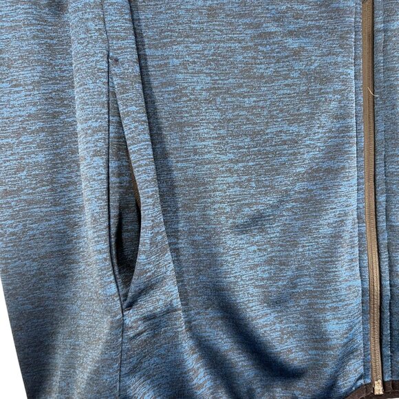 Greg Norman Tasso Elba Blue Heathered Sleeveless Full Zip Vest HydroTech Golf - Picture 4 of 16